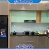 Tủ bếp hợp kim nhôm cánh kính