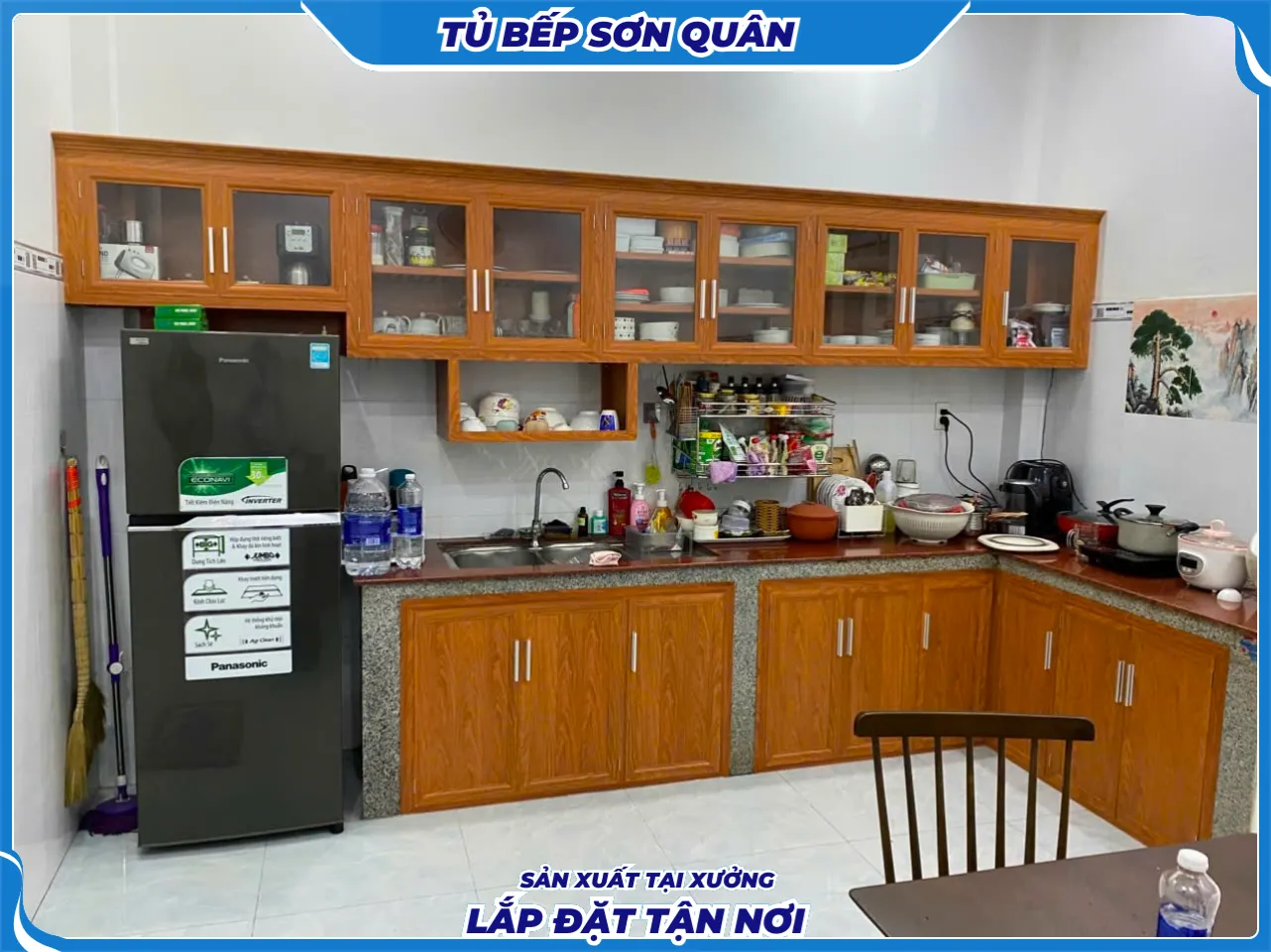Tủ bếp nhôm xingfa